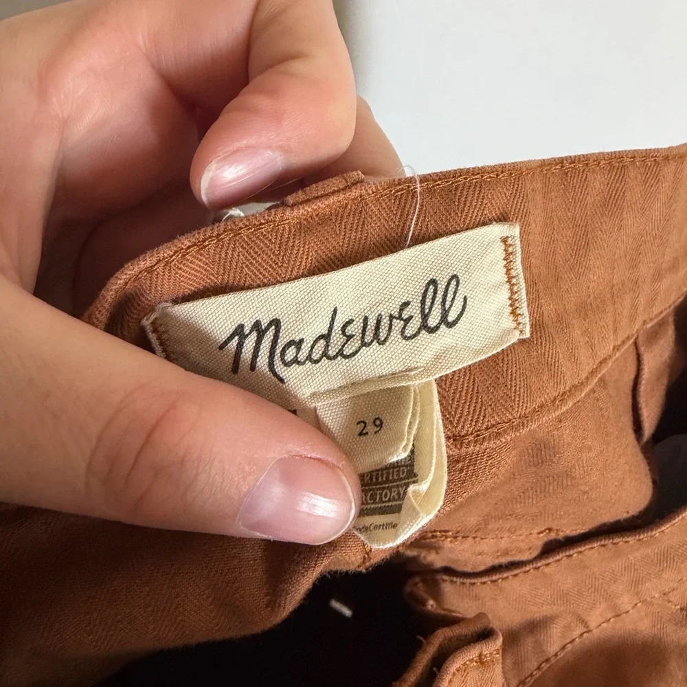 Madewell Warm Hickory Orange The Perfect Vintage Straight Workwear Pant size 29 - Picture 7 of 9
